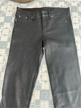 Rag & Bone Black Leather Pants